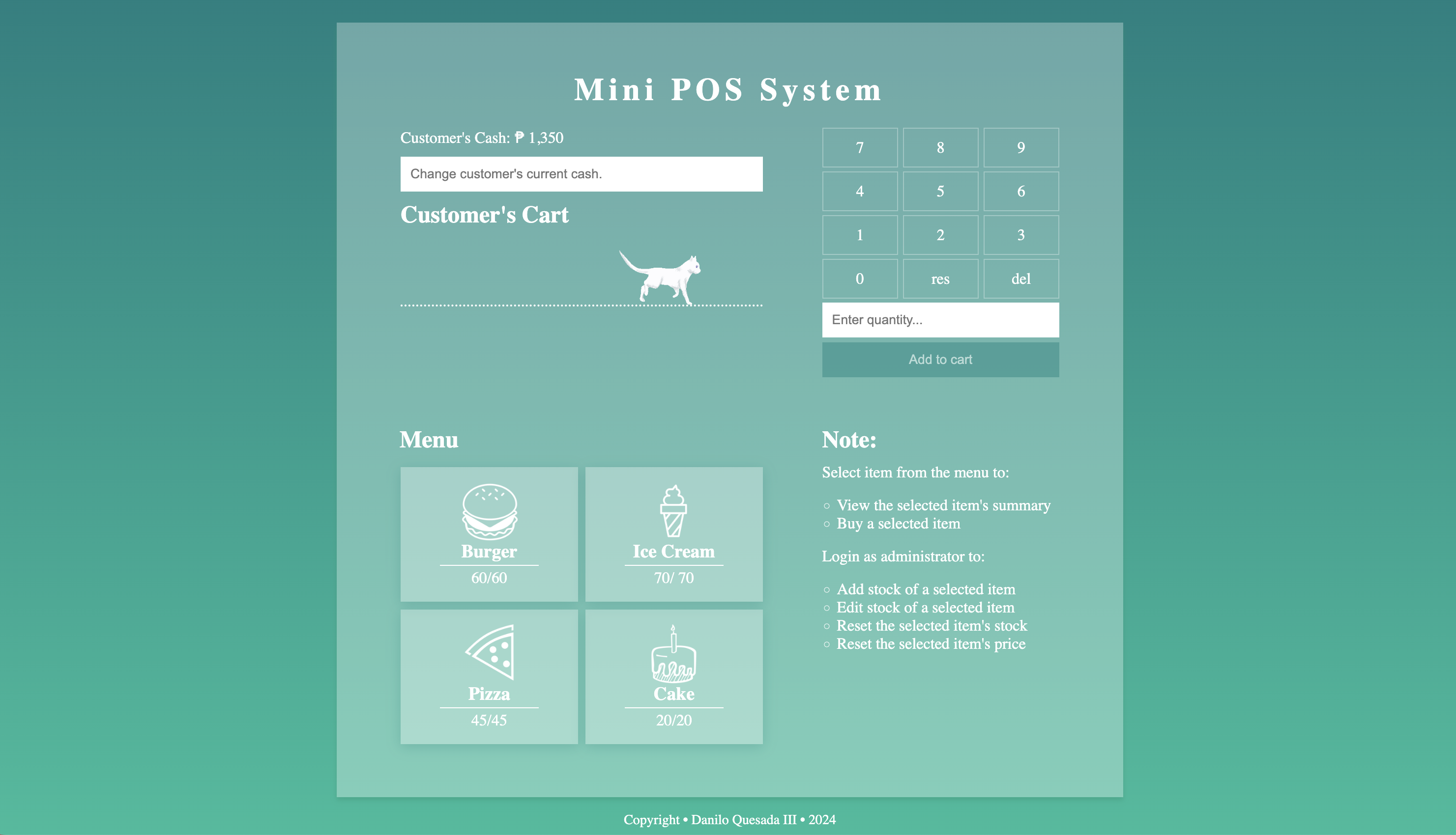 Basic Mini POS System